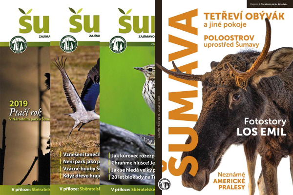 ukázky obálek časopisu Šumava